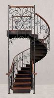 Kit d'escalier flottant DIY facile à installer avec garde-corps en acier inoxydable et bois/aluminium - Design moderne en arc pour villas et appartements