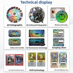 Étiquette holographique laser anti-effraction jetable personnalisable, marque de protection antivol pour mascara, à des fins anti-contrefaçon - Product Image 2