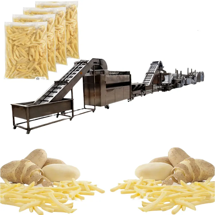 Frozen French Fries Chips snack Processing Making Machine