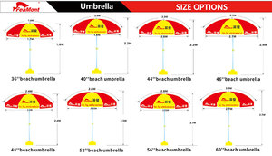 Sombrilla de Playa Personalizada FEAMONT con Tela Impermeable para Máxima Visibilidad de la Marca en la Playa - Product Image 2