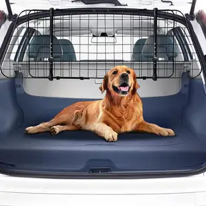 可调狗车屏障重型宠物旅行丝网宠物分隔栅栏隔离网，适用于suv车辆