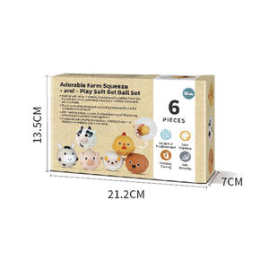Animali da fattoria morbido <span class=keywords><strong>Gel</strong></span> <span class=keywords><strong>palline</strong></span> Set 6 pezzi giocattoli Non tossici per bambini animali | Giocattoli per lo sviluppo per neonati - Product Image 6