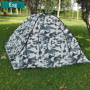 Winter Portable Folding Ice Fishing Tent Waterproof Padded Cold Weather Outdoor Camping 1-2 Person Capacity Steel <b>Frame</b> - Product Image 2