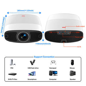 Projecteur de films intelligent Android pour la maison, LED portable, compatible avec Prime Video, YouTube, Google TV intégré, 1080P, 4K, WiFi, BT |   <span class=keywords><strong>Q7</strong></span> - Product Image 6