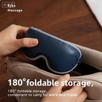 Masque oculaire intelligent 2026 pliable sans fil avec chaleur et pression d'air, batterie 1000 mAh, idéal pour le sommeil, les yeux secs et les migraines