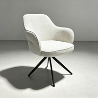Tabouret de bar ergonomique de style moderne/chaise pivotante au design minimaliste, structure métallique, coussin imperméable, glissière