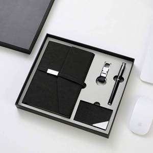 High Quality 16G USB Power Bank Notebook Set A5 Size Personalized Logo PU Cover High-End Leather Material Hardcover Loose-<b>Leaf</b> - Product Image 5