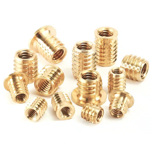 Tornillo de madera con rosca interna y externa personalizado, brida de latón, perilla, inserto, tuerca - Product Image 1
