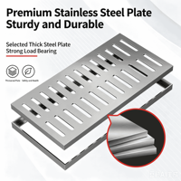 Grille de drainage carrée en acier inoxydable, résistante au feu, durable, anticorrosion, revêtement en zinc, pour allées et routes municipales (sur)