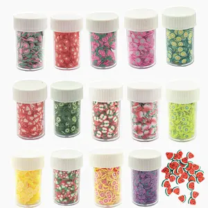 Bán buôn trang trí kỳ nghỉ Chunky trái cây Mix Glitter Polymer Clay lát