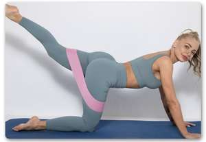 Sangle de fitness transfrontalière pour fessiers, antidérapante, avec anneau élastique, pour la résistance, sans latex, en tissu polyester durable - Product Image 4