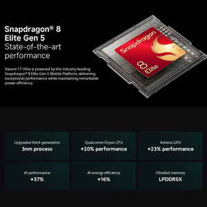 Xiaomi 17 Ultra รุ่นทั่วโลก หน้าจอ OLED 6.9 นิ้ว 120Hz กล้อง Leica 50MP ชิปประมวลผล Snapdragon 8 Elite Gen 5 แบตเตอรี่ 6000mAh รองรับ 90W HyperCharge NFC - Product Image 5