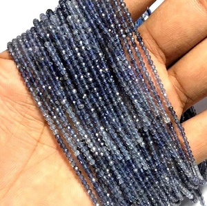 Iolite Shaded Rondelle Shape Micro Faceted Loose Gemstone Cuentas pulidas Fabricación de joyas Precio al por mayor por hebra 4mm 8mm - Product Image 3