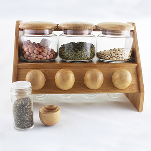 Estante de Bambú 2 en 1 para Especias y Recipientes, Directo de Fábrica, Organizador de Almacenamiento para Cocina - Product Image 5