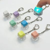 Acrylic Fish Decompression Glowing UV Printed Square Mechanical Keyboard Key Toy Button Electronic Mini Key Cap Small Pendant