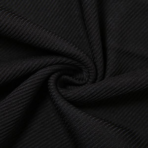 Ropa de primavera Snap Crotch Snatched cuello redondo negro Casual señoras acanalado manga larga un hombro Tanga monos Top mujeres - Product Image 6