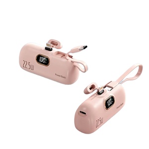 Xách tay 5000mAh Mini ngân hàng điện với sạc nhanh hiển thị kỹ thuật số và 10 Wát Loại Đầu ra C - Product Image 1