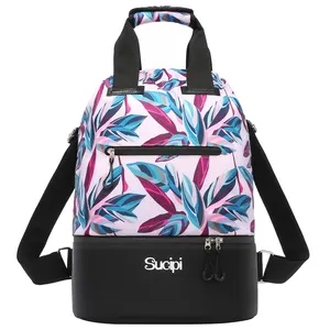 LOVEVOOK Sucipi UB1793 çok fonksiyonlu çanta yoga seyahat yüzme çanta kadın kızlar silindir çanta ayakkabı bölmesi ile spor sırt çantaları