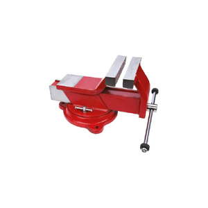 Heavy Duty Steel Bench <b>Vice</b> with Hardened Steel Jaws Swivel Base Light Duty Workshop <b>Clamping</b> Tool Red Finished - Product Image 1