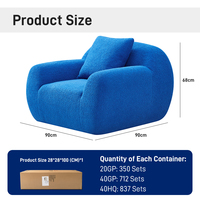 Shunlinghang moderne minimaliste personne seule loisirs canapé chaise salon meubles éponge tissu Compression paresseux fauteuil