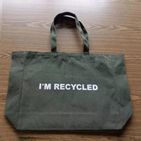 Nouveauté 2026 Sac fourre-tout de taille moyenne en toile recyclée à motif lettres, idéal pour un cadeau