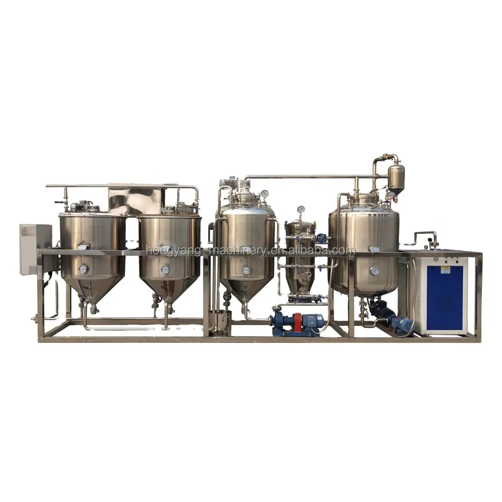 Small Movable Oil Refinery Equipment Stainless Steel Vegetable Oil Refining Plant