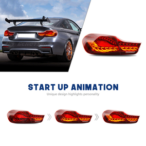 HCMOTIONZ Fanale Posteriore a <span class=keywords><strong>LED</strong></span> <span class=keywords><strong>per</strong></span> BMW M4 2014-2020 Gruppo Luci Posteriori <span class=keywords><strong>per</strong></span> <span class=keywords><strong>Auto</strong></span> Modelli F32 F82 F83 F33 F36 420i Serie 4 con Animazione DRL - Product Image 5