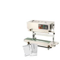 Machine de scellage continu entièrement automatique FR-880LW en acier inoxydable pour sachets de biscuits, chips, sachets en aluminium et sachets kraft avec fonction de comptage