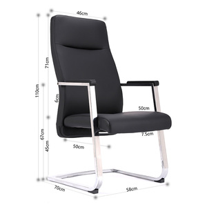 Luxe moderne ergonomique haut de gamme à dossier moyen un invité les chaises de réception de bureau pour les <span class=keywords><strong>visiteurs</strong></span> - Product Image 1