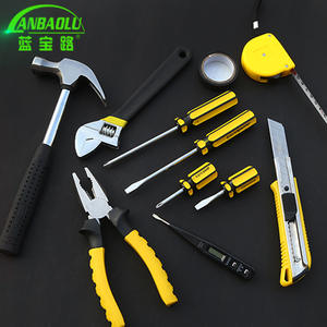 Ensemble d'outils à main Golden Horse, 12 pièces, clé à molette réglable, tournevis, marteau, pinces, ruban à mesurer, outils ménagers - Product Image 3