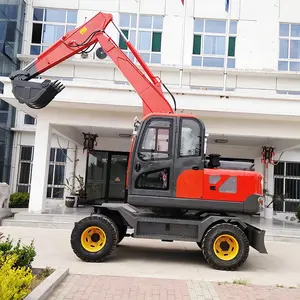 Huishoudelijke Techniek Vierwielaandrijving 3 Ton Graafmachine 3 Ton Hydraulische Vijzel Mini Digger Mini Wiel Graafmachine