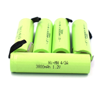 Batterie de remplacement rechargeable Ni-MH 4/3A 3800mAh, cellule à brancher, soudure pour l'électronique grand public et les jouets