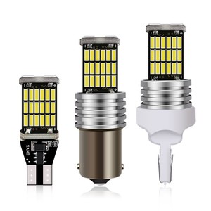 หลอดไฟ LED 12V P21W BA15S 1156 BAY15D 1157 รุ่น 4014 45SMD 6500K สีขาว สำหรับรถยนต์ ไฟถอย ไฟเบรก ไฟเลี้ยว สำหรับรถพ่วง รถบรรทุก - Product Image 1