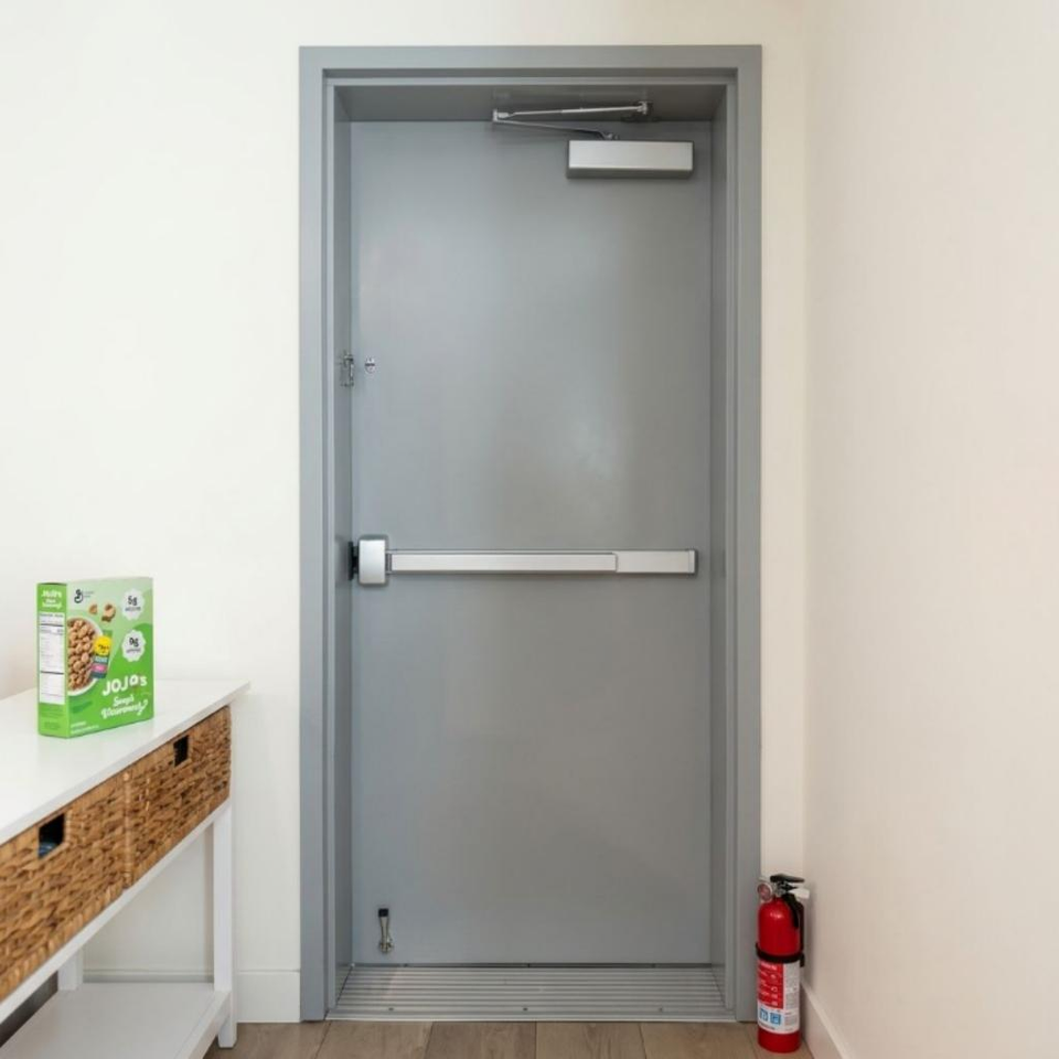 Industrial Steel Fire Door Metal Fire Rated Door Warehouse Exit Door ...