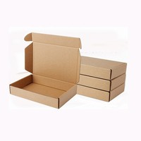 Cajas de Kraft Natural plegables, venta al por mayor de fábrica, caja de embalaje de papel corrugado