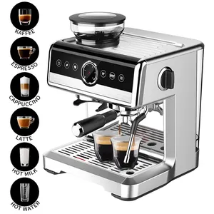 Custom Electric Smart 2.7L Removable Water Tank Coffee Make Professional Semi-Automatic Coffee Machine With Bean Grinder