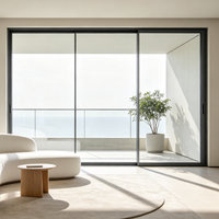 Porte coulissante en verre creux isolant thermiquement, anti-condensation, avec cadre en aluminium, idéale pour salle de piano - Offre Spéciale
