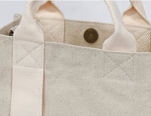 Custom Design Heavy Canvas <b>Tote</b> <b>Bag</b> Plain with <b>Zipper</b> Pocket - Product Image 2