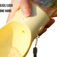 Bouteille d eau portable pour animaux 2 en 1 eau et distributeur de nourriture etanche forme oreille de chat pour promenade