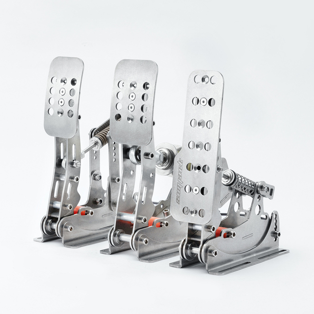 Simjack Sim Racing Pedals Load Cell Simulator PC Gaming 3 Pedals Adjustable Metal Training Pedals