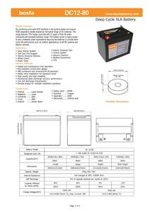 DC12-80 밀폐된 <span class=keywords><strong>Agm</strong></span> 딥 사이클 충전식 납산 배터리 12V 80AH - Product Image 3