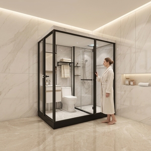 Modulo Bagno Prefabbricato YEETE - Suite Doccia All-in-One con Mobile Lavabo e Riscaldatore 3-in-1 per Hotel e Appartamenti di Lusso - Product Image 4
