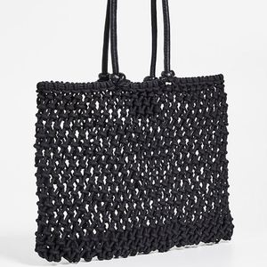 Bolso Tote Grande Personalizado para Mujer, Negro, de Ganchillo, para Playa, Fin de Semana, Primavera, Portátil, de Viaje - Product Image 1