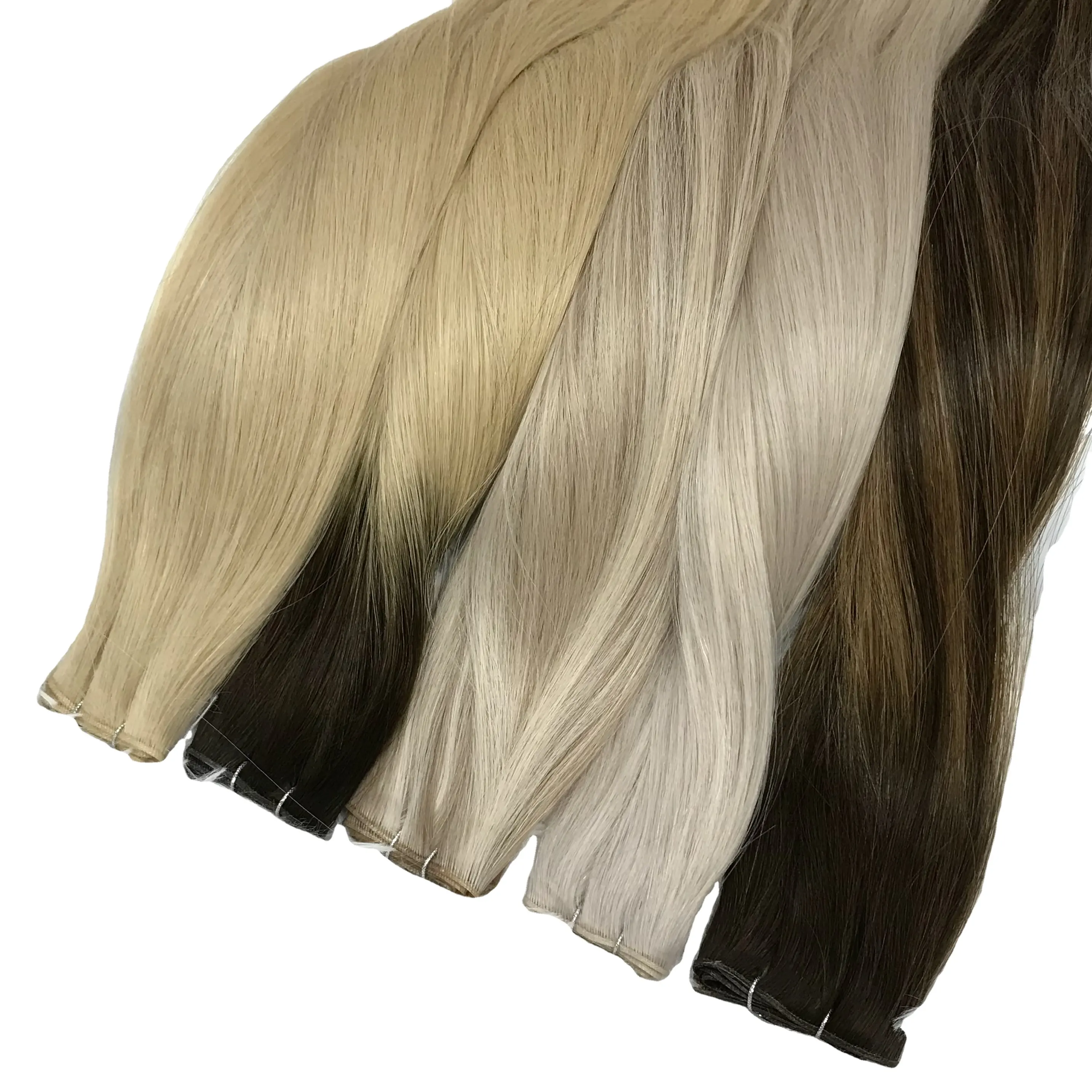 European Hair Genius Weft 100% Extensiones de cabello humano doble dibujado