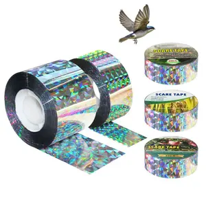 Premium Quality Bird Deterrent Holographic Flash Ribbon Double Sided Bird Scaring Reflective Tape