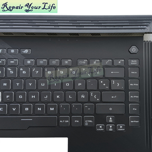 Teclado Retroiluminado RGB LA Latin de 8 Pines para Portátil <span class=keywords><strong>Asus</strong></span> <span class=keywords><strong>ROG</strong></span> <span class=keywords><strong>Strix</strong></span> <span class=keywords><strong>G531GT</strong></span> 0KNR0-4610LA00 90NB01L3-R31LA0, Reposamuñecas Negro - Product Image 3