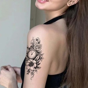 WB 7 Fogli/Confezione Tatuaggi Temporanei Semi-Permanenti per Donne, <span class=keywords><strong>Farfalle</strong></span> <span class=keywords><strong>e</strong></span> <span class=keywords><strong>Fiori</strong></span>, Sexy <span class=keywords><strong>e</strong></span> Realistici, Impermeabili, Adesivi Stencil - Product Image 1