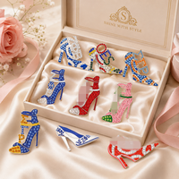 Broche en métal pour chaussures à talons hauts, bijoux de sororité universitaire, ZETA DELTA ALPHA Sigma OES JJ, idéal pour cadeau