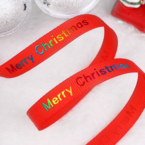 Nine-Colored <b>Ribbon</b> Christmas Printed <b>Ribbon</b> 1cm Silk <b>Ribbon</b> Diy Gift Wrapping Decorative <b>Ribbon</b> For Holiday Gift Box - Product Image 3