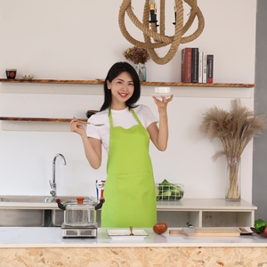 Biểu Tượng Tùy Chỉnh Phụ Nữ Người Đàn Ông 100% Polyester Đồng Phục Không Thấm Nước Nhà Bếp Đầu Bếp Tạp Dề Với Túi - Product Image 4